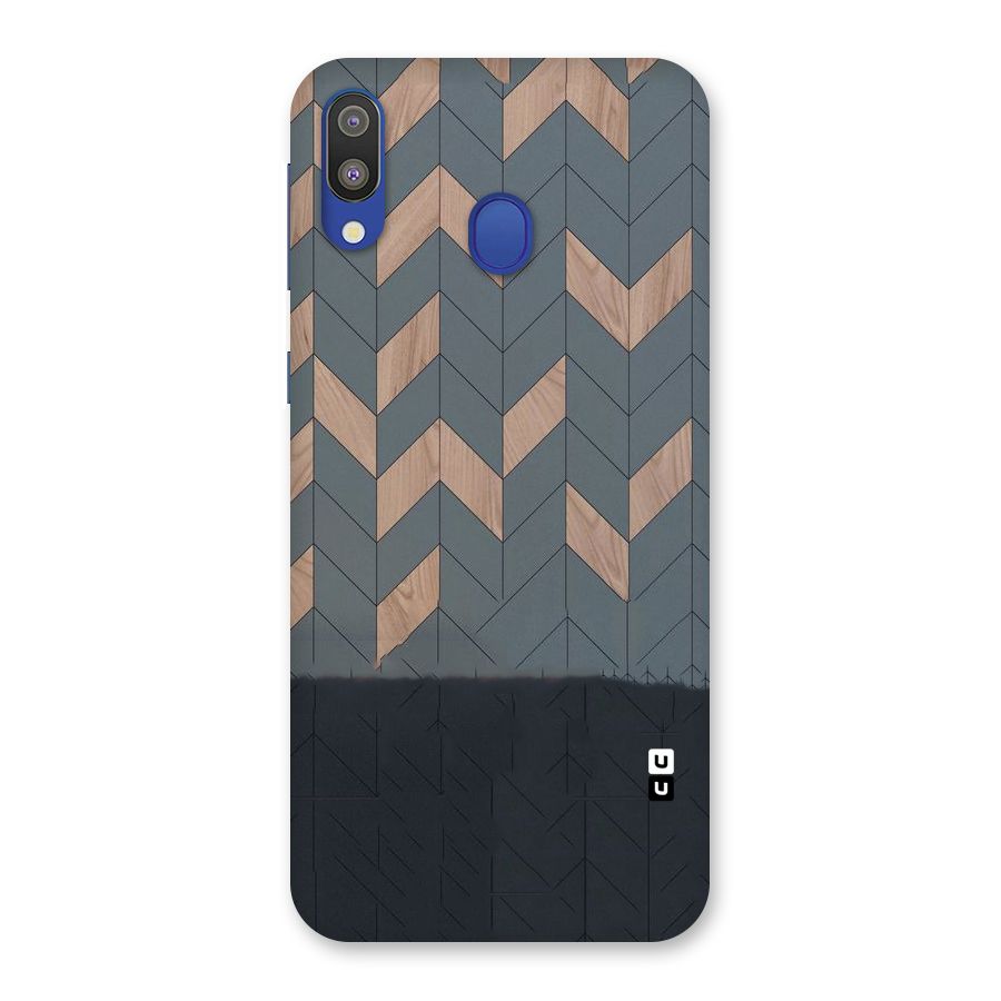 Greyish Wood Design Back Case for Galaxy M20