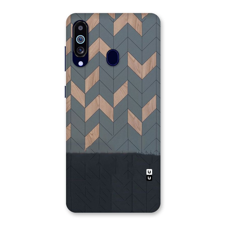 Greyish Wood Design Back Case for Galaxy M40