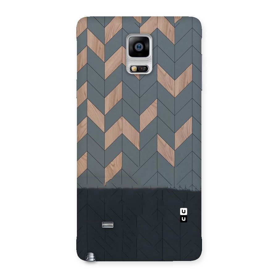 Greyish Wood Design Back Case for Galaxy Note 4