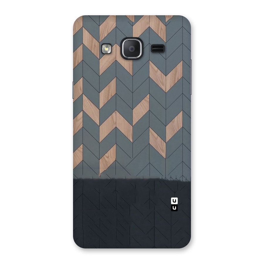 Greyish Wood Design Back Case for Galaxy On7 2015