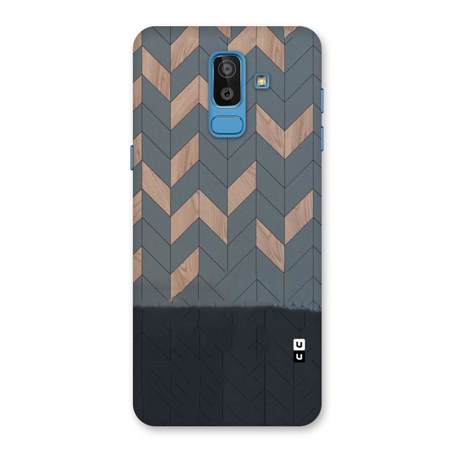 Greyish Wood Design Back Case for Galaxy On8 (2018)