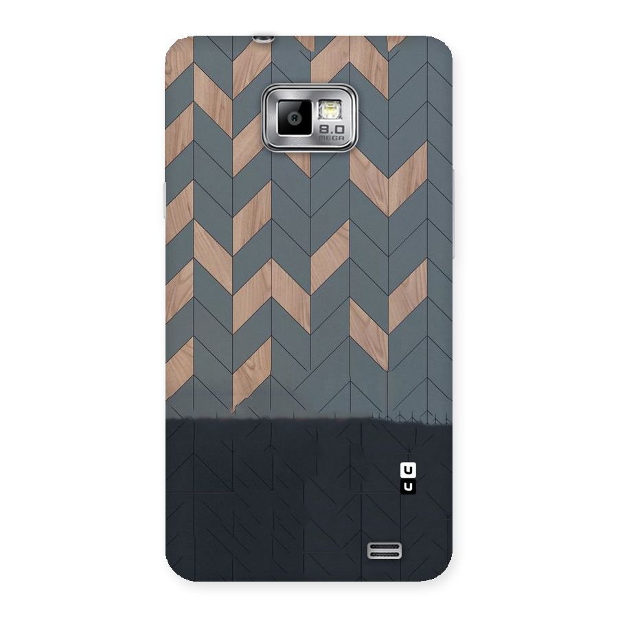 Greyish Wood Design Back Case for Galaxy S2