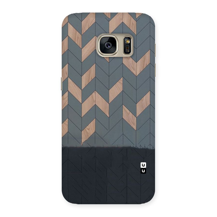 Greyish Wood Design Back Case for Galaxy S7