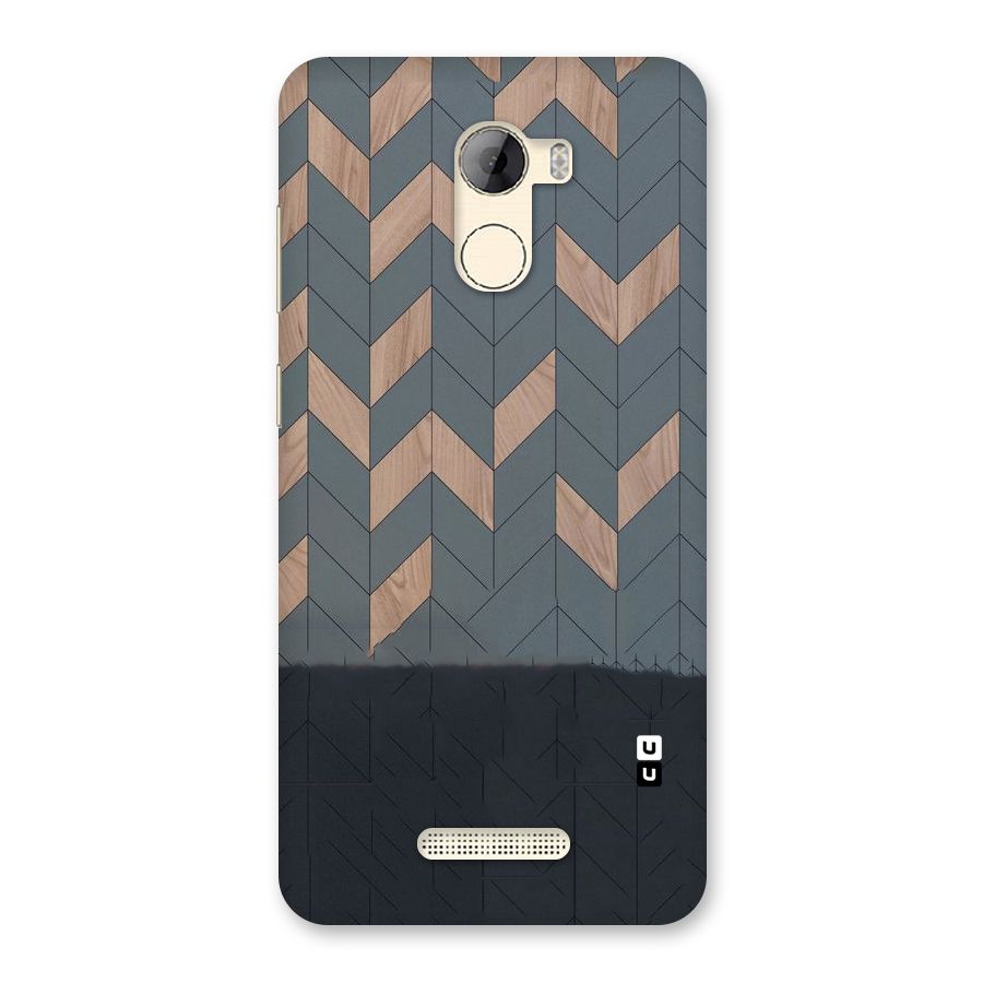 Greyish Wood Design Back Case for Gionee A1 LIte