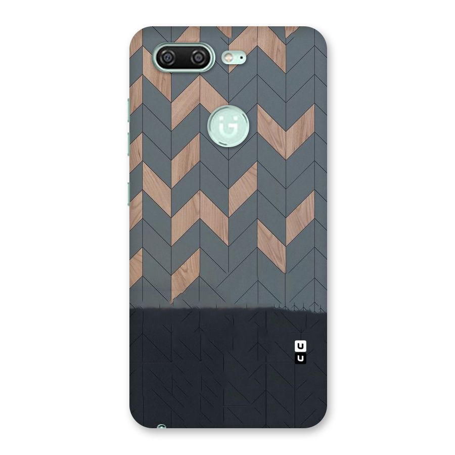 Greyish Wood Design Back Case for Gionee S10