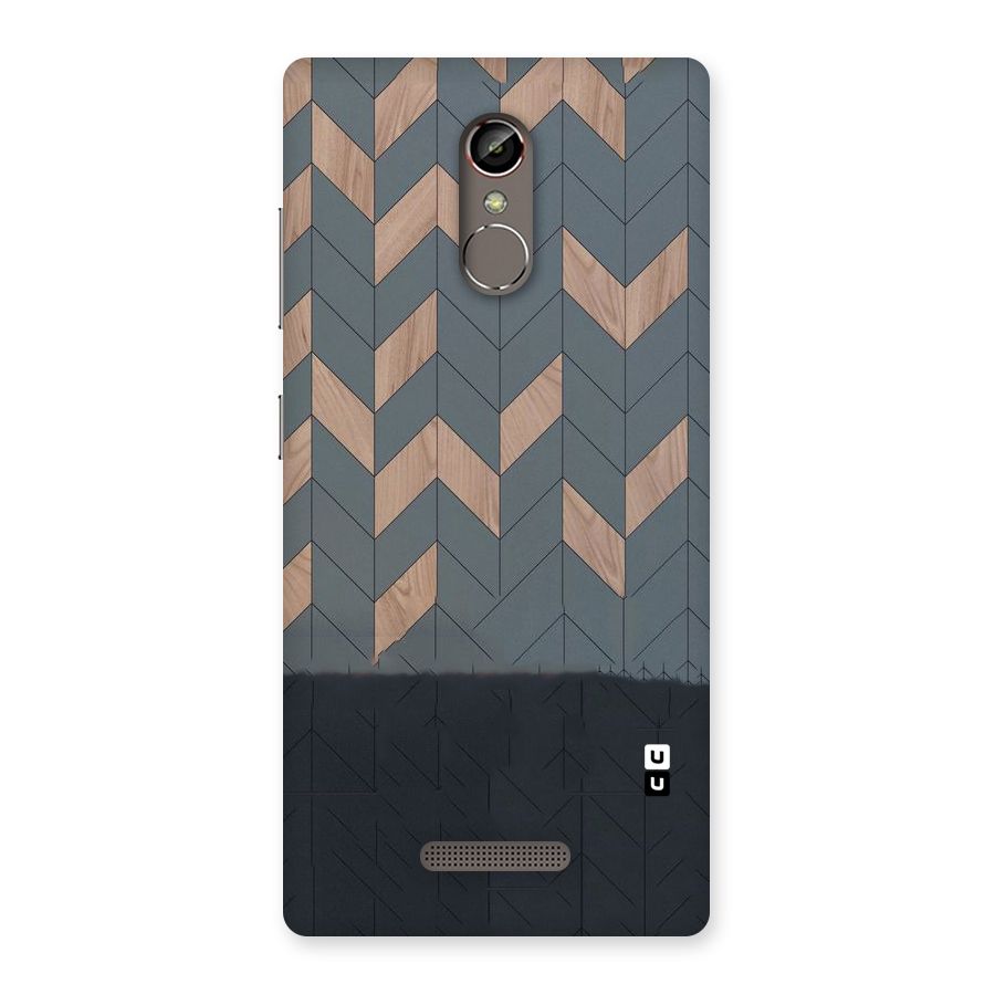 Greyish Wood Design Back Case for Gionee S6s
