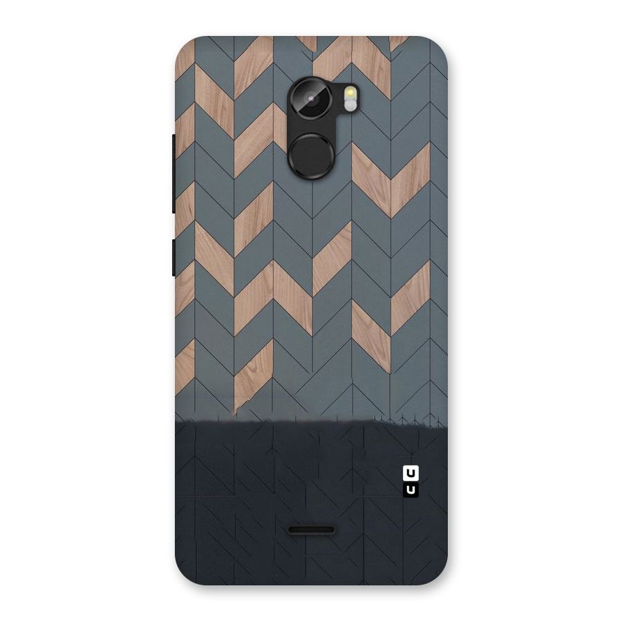 Greyish Wood Design Back Case for Gionee X1