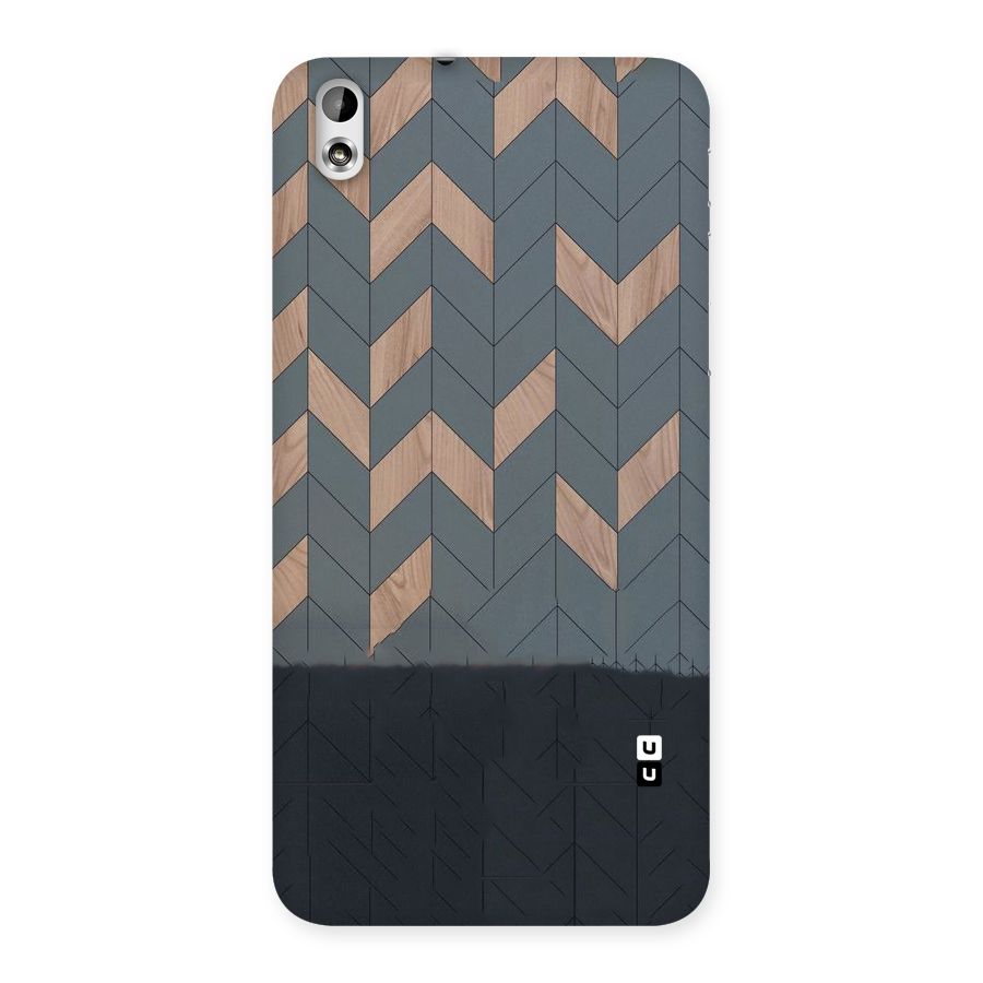 Greyish Wood Design Back Case for HTC Desire 816g