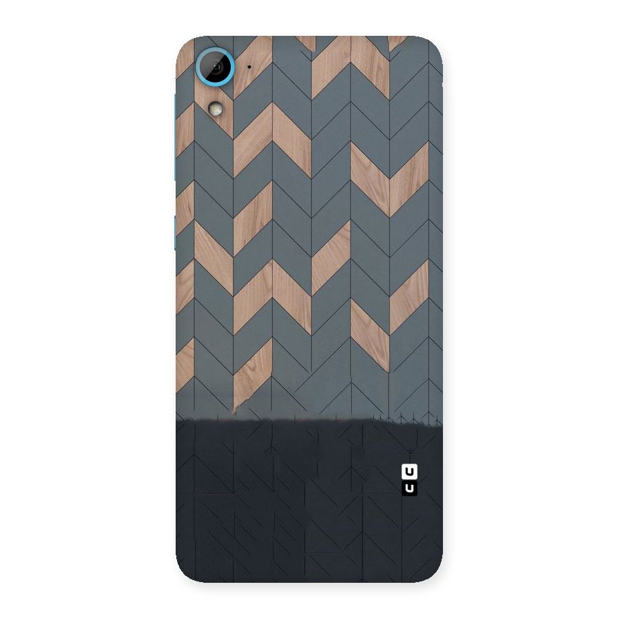 Greyish Wood Design Back Case for HTC Desire 826