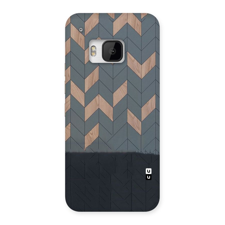 Greyish Wood Design Back Case for HTC One M9