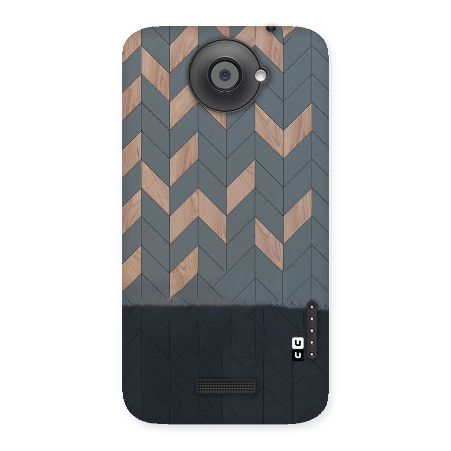 Greyish Wood Design Back Case for HTC One X