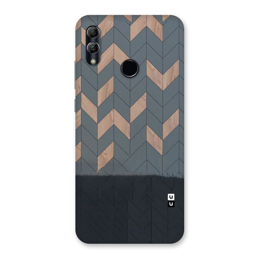 Greyish Wood Design Back Case for Honor 10 Lite