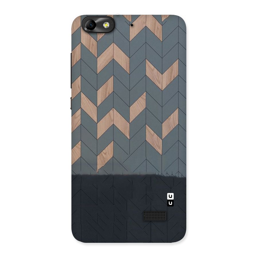 Greyish Wood Design Back Case for Honor 4C