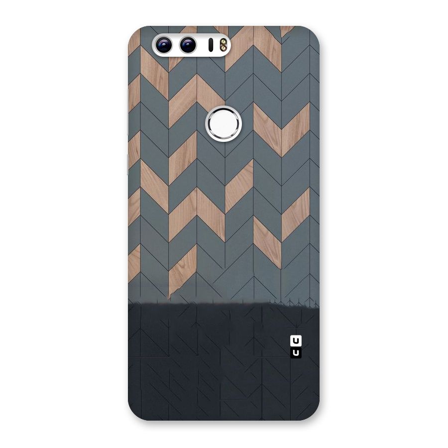 Greyish Wood Design Back Case for Honor 8