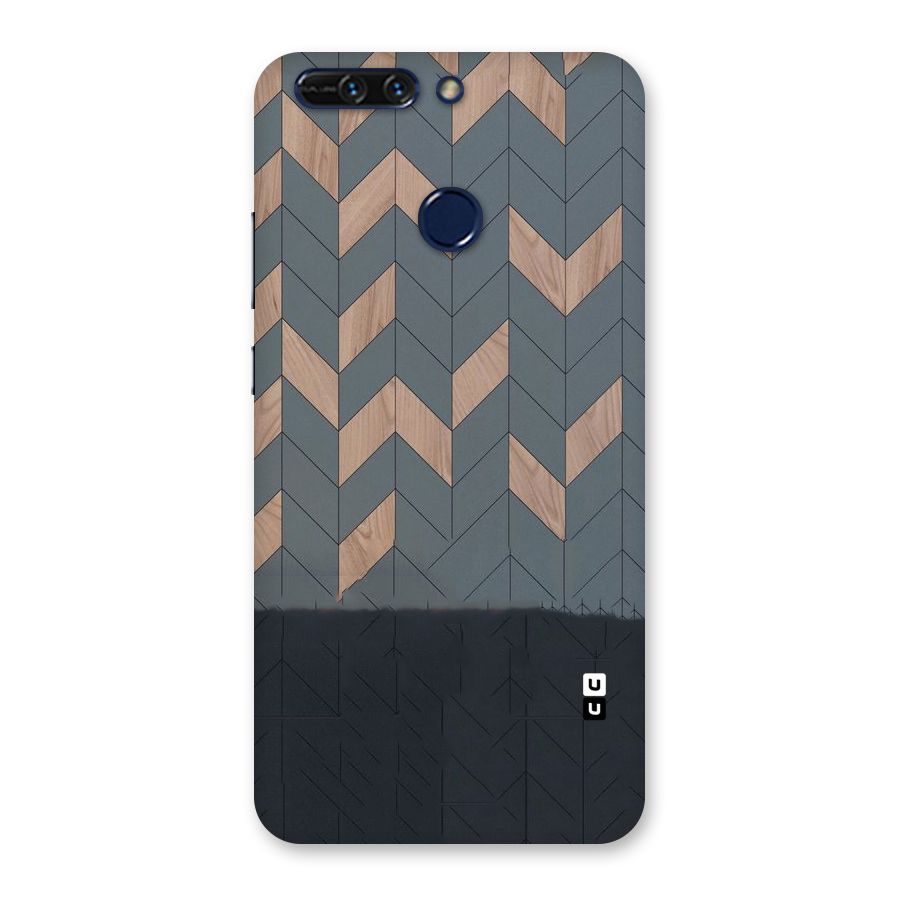 Greyish Wood Design Back Case for Honor 8 Pro