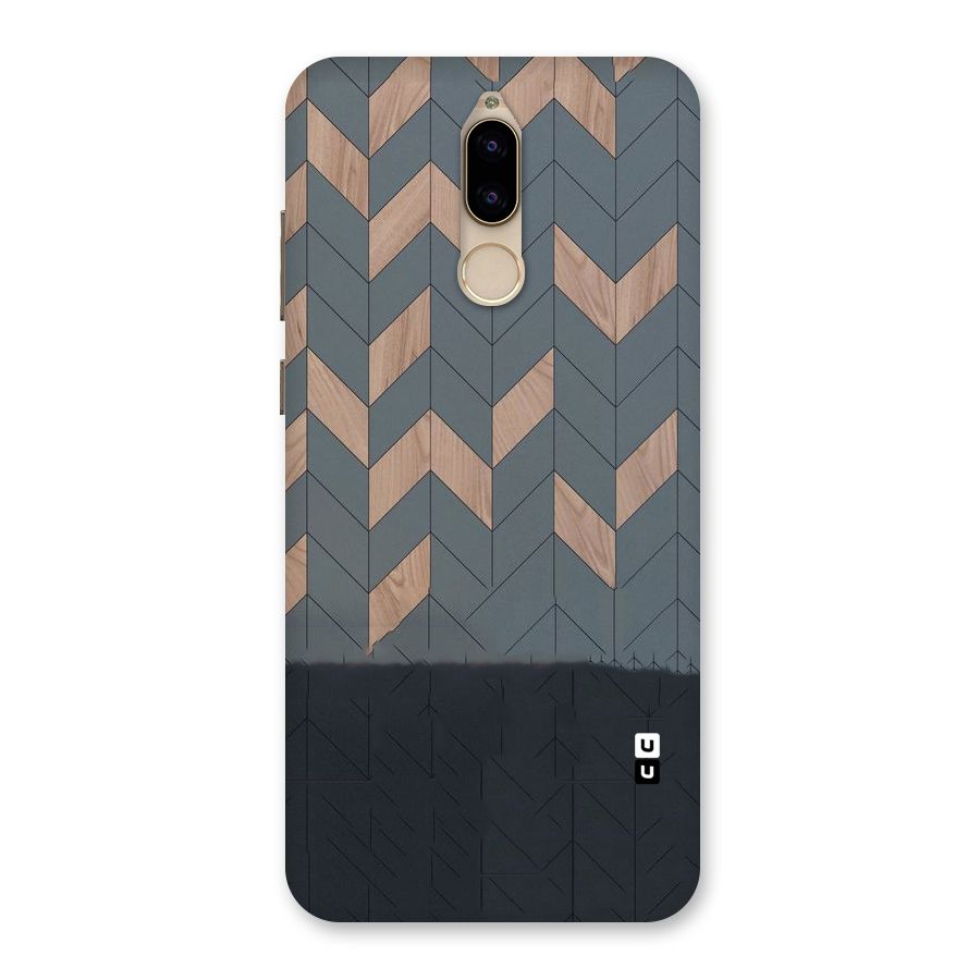 Greyish Wood Design Back Case for Honor 9i