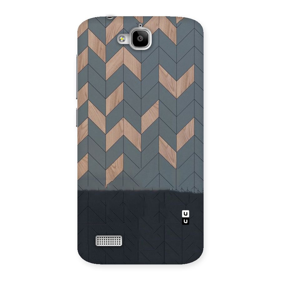Greyish Wood Design Back Case for Honor Holly