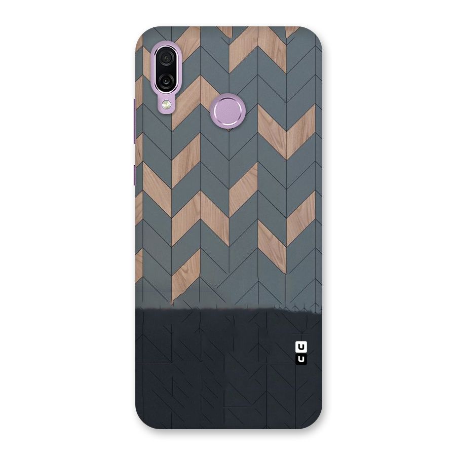 Greyish Wood Design Back Case for Honor Play