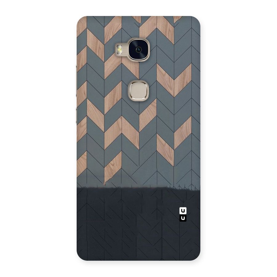 Greyish Wood Design Back Case for Huawei Honor 5X