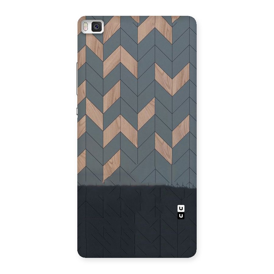 Greyish Wood Design Back Case for Huawei P8