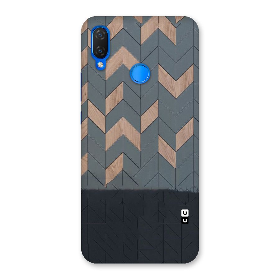 Greyish Wood Design Back Case for Huawei P Smart+