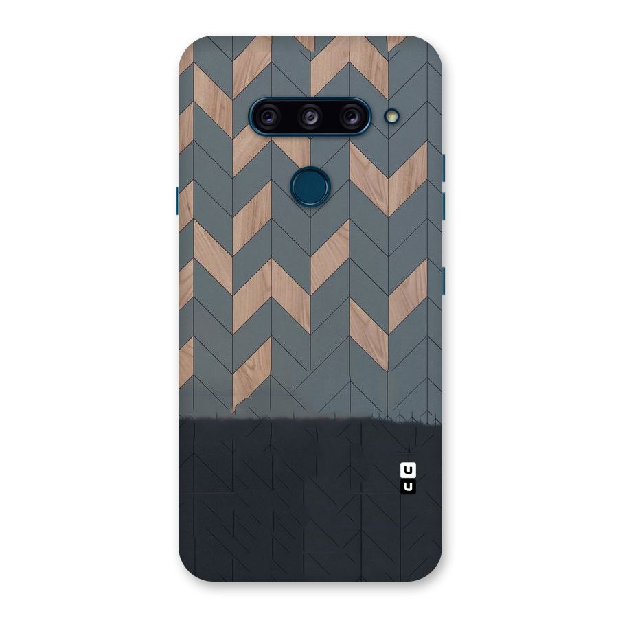 Greyish Wood Design Back Case for LG  V40 ThinQ