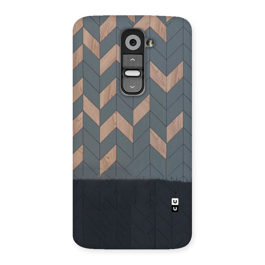 Greyish Wood Design Back Case for LG G2