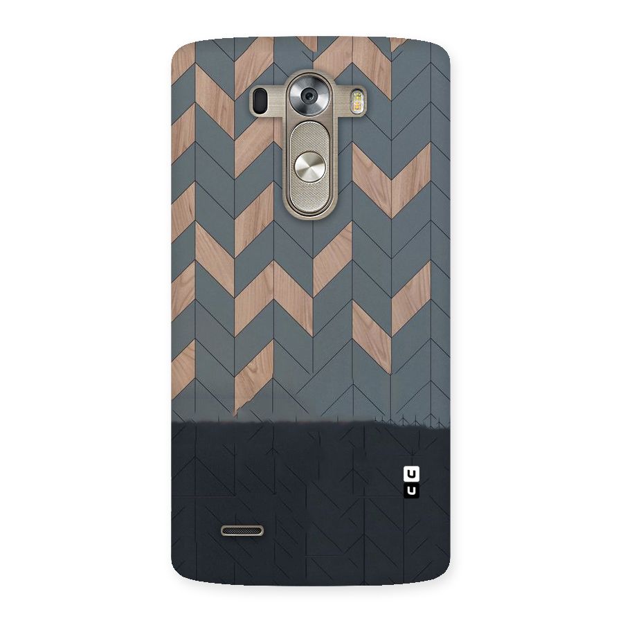 Greyish Wood Design Back Case for LG G3