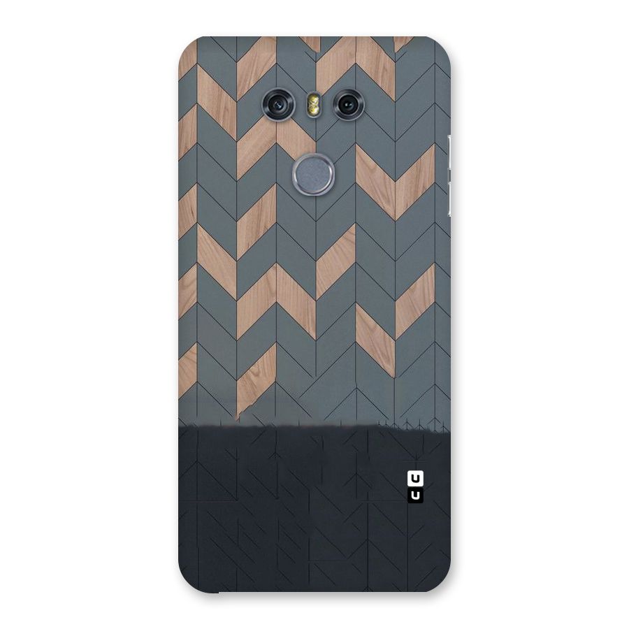 Greyish Wood Design Back Case for LG G6