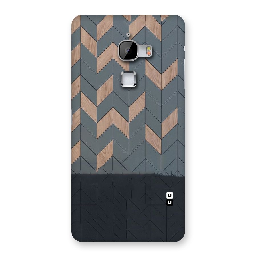 Greyish Wood Design Back Case for LeTv Le Max