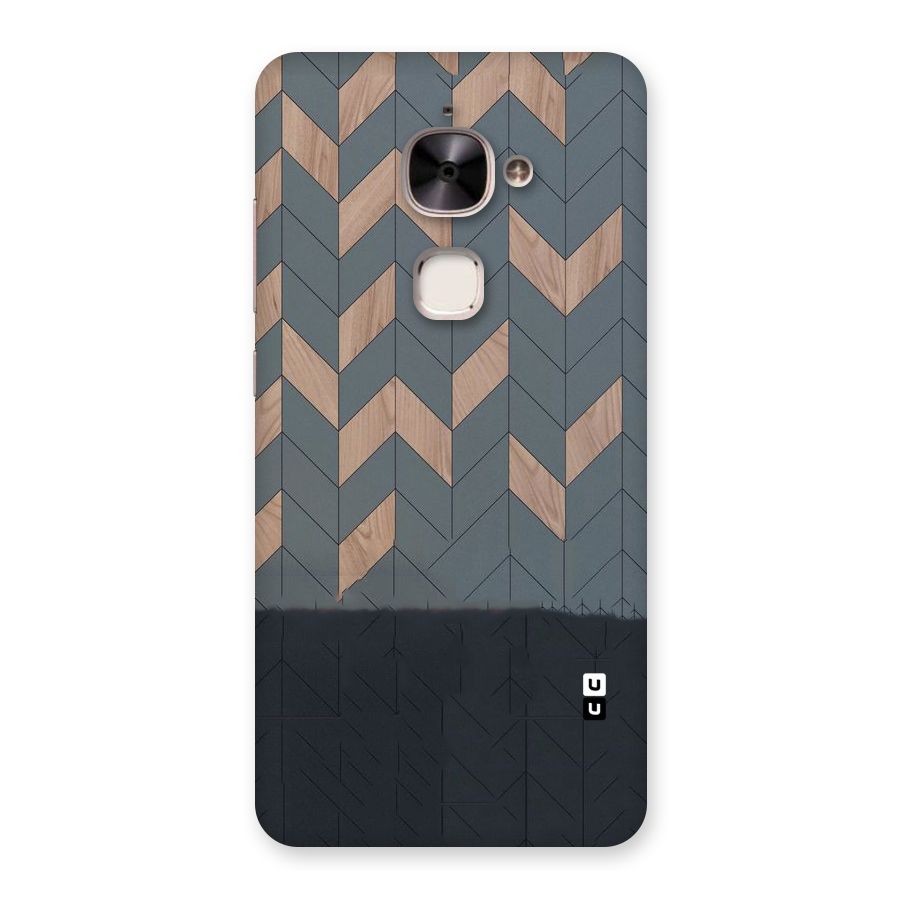 Greyish Wood Design Back Case for Le 2