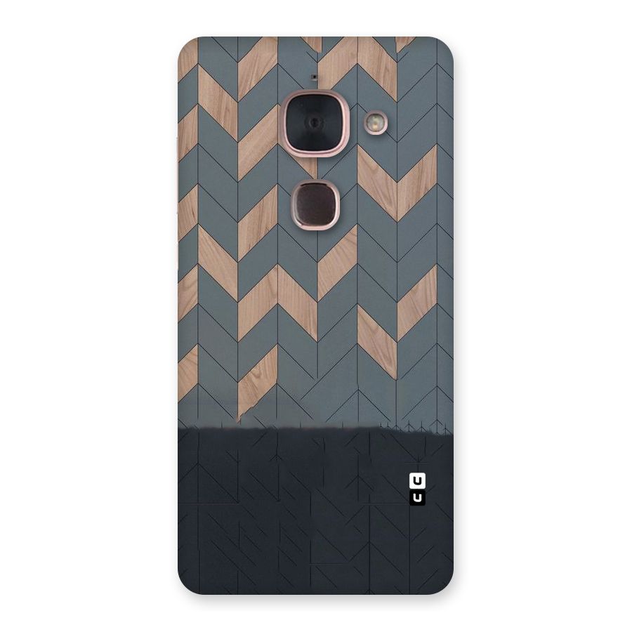 Greyish Wood Design Back Case for Le Max 2