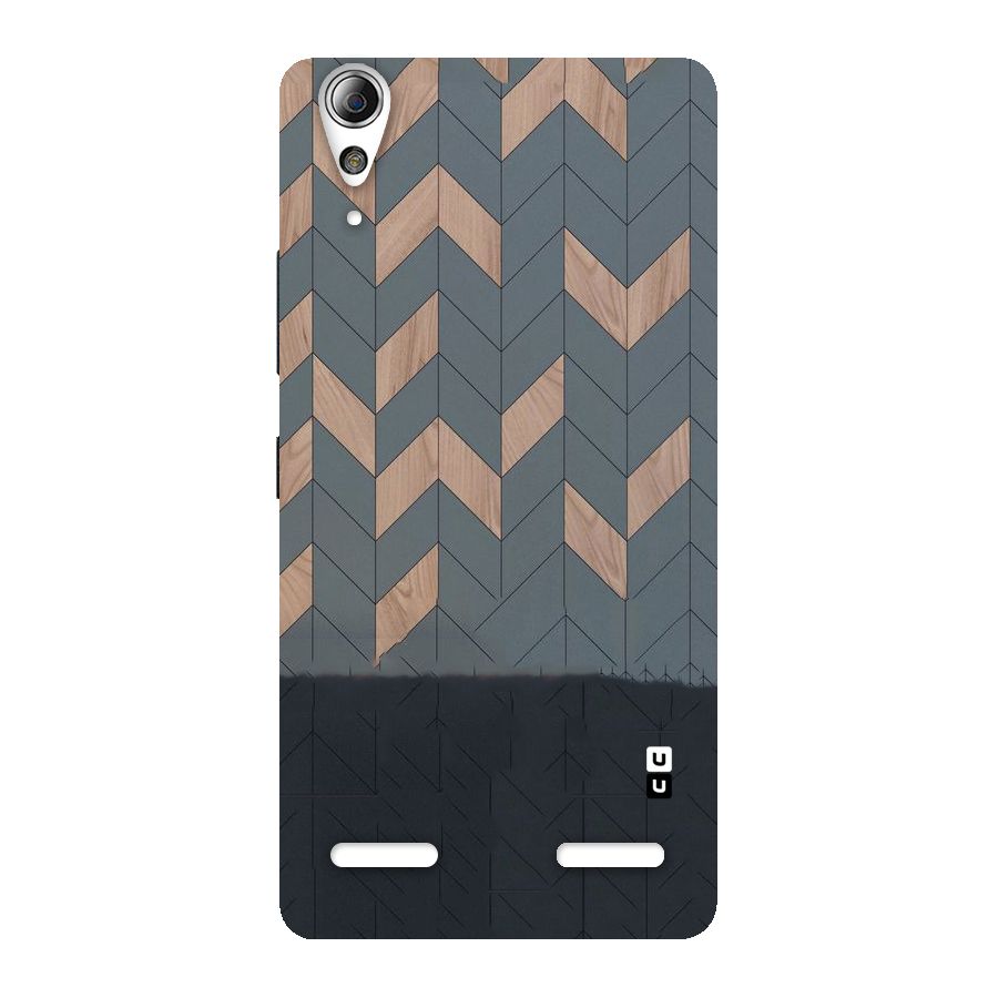 Greyish Wood Design Back Case for Lenovo A6000