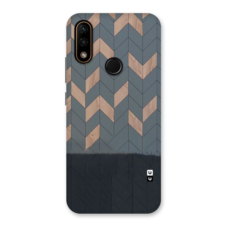 Greyish Wood Design Back Case for Lenovo A6 Note