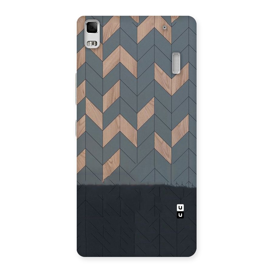 Greyish Wood Design Back Case for Lenovo K3 Note