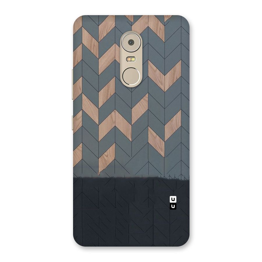 Greyish Wood Design Back Case for Lenovo K6 Note