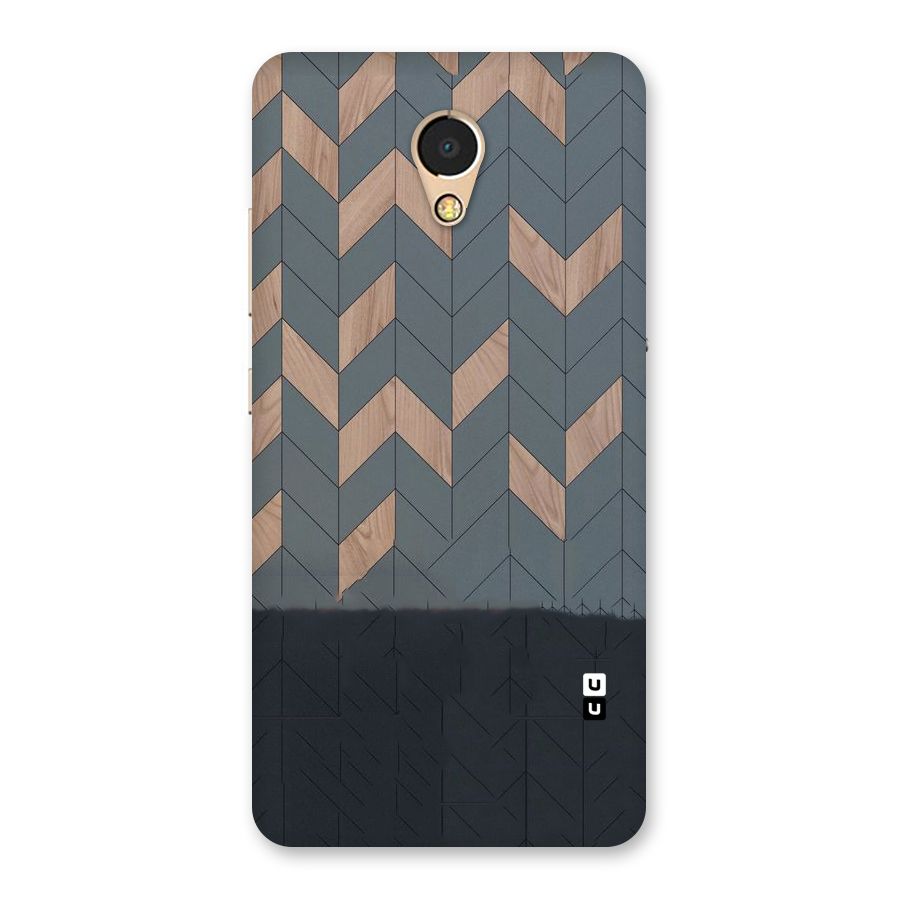 Greyish Wood Design Back Case for Lenovo P2