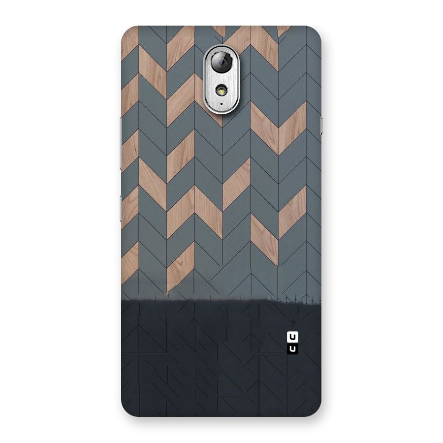 Greyish Wood Design Back Case for Lenovo Vibe P1M