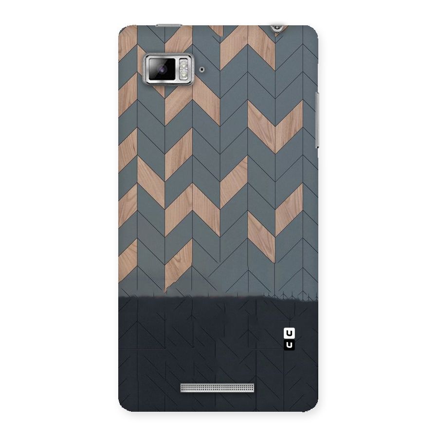 Greyish Wood Design Back Case for Lenovo Vibe Z K910
