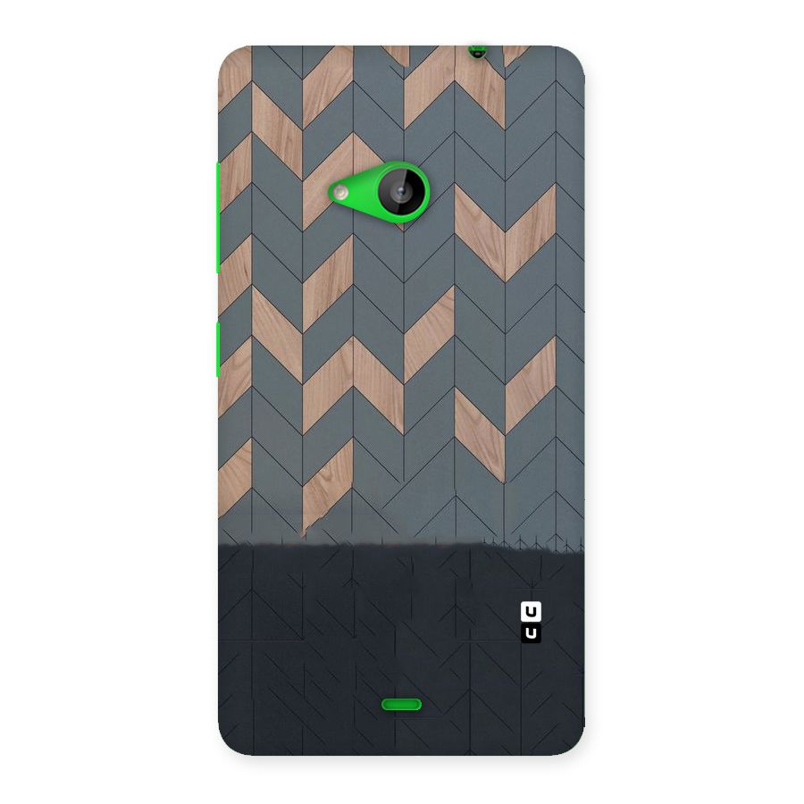 Greyish Wood Design Back Case for Lumia 535