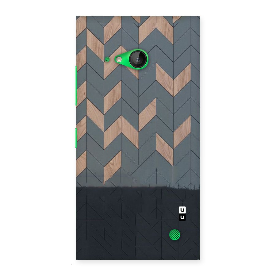 Greyish Wood Design Back Case for Lumia 730