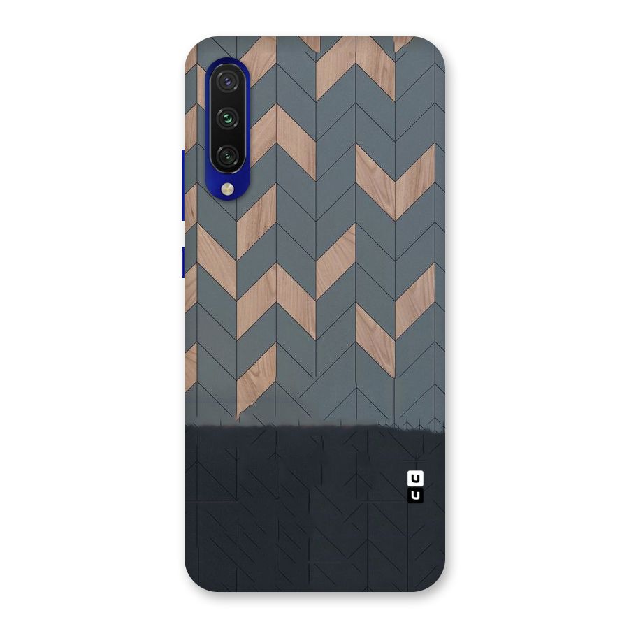 Greyish Wood Design Back Case for Mi A3