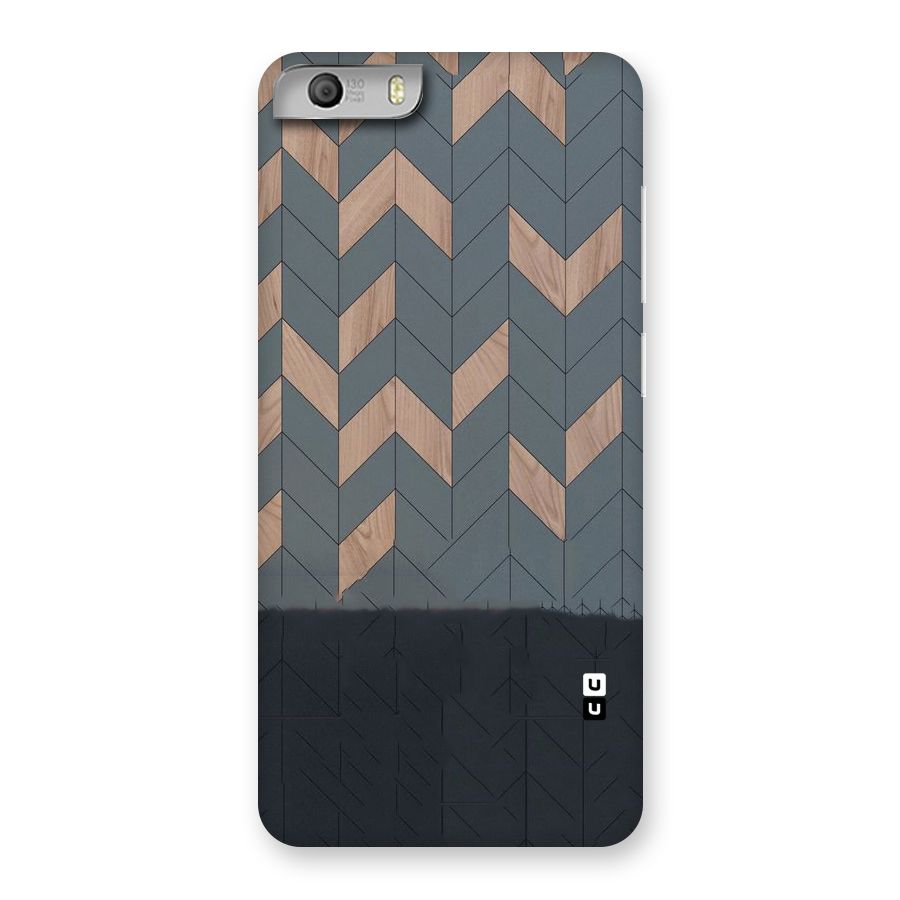 Greyish Wood Design Back Case for Micromax Canvas Knight 2