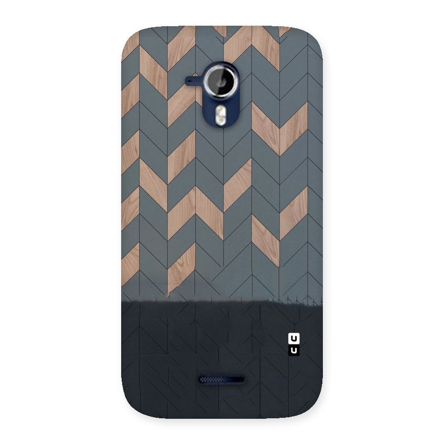 Greyish Wood Design Back Case for Micromax Canvas Magnus A117