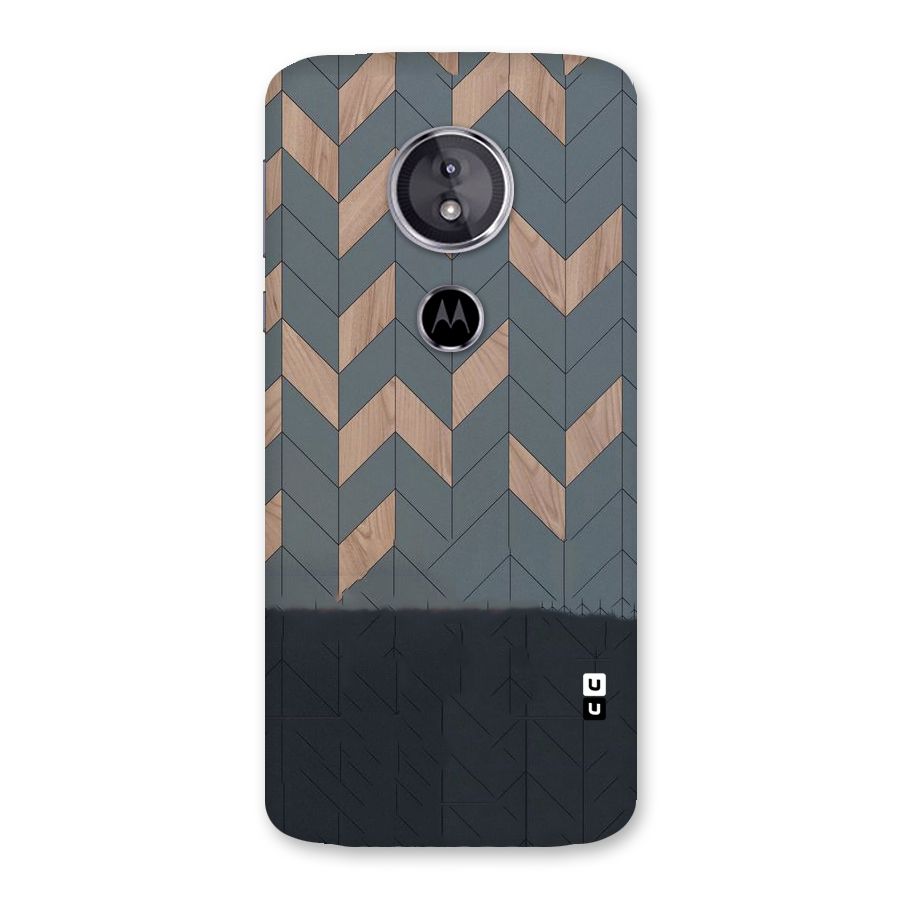 Greyish Wood Design Back Case for Moto E5
