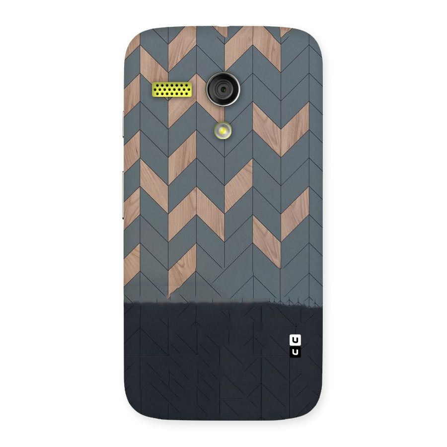 Greyish Wood Design Back Case for Moto G