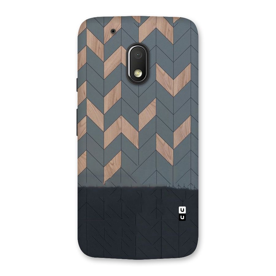 Greyish Wood Design Back Case for Moto G4 Play