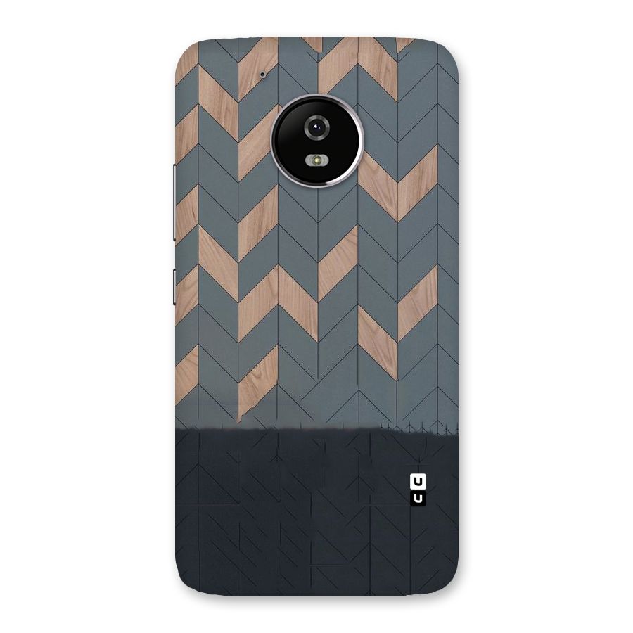 Greyish Wood Design Back Case for Moto G5