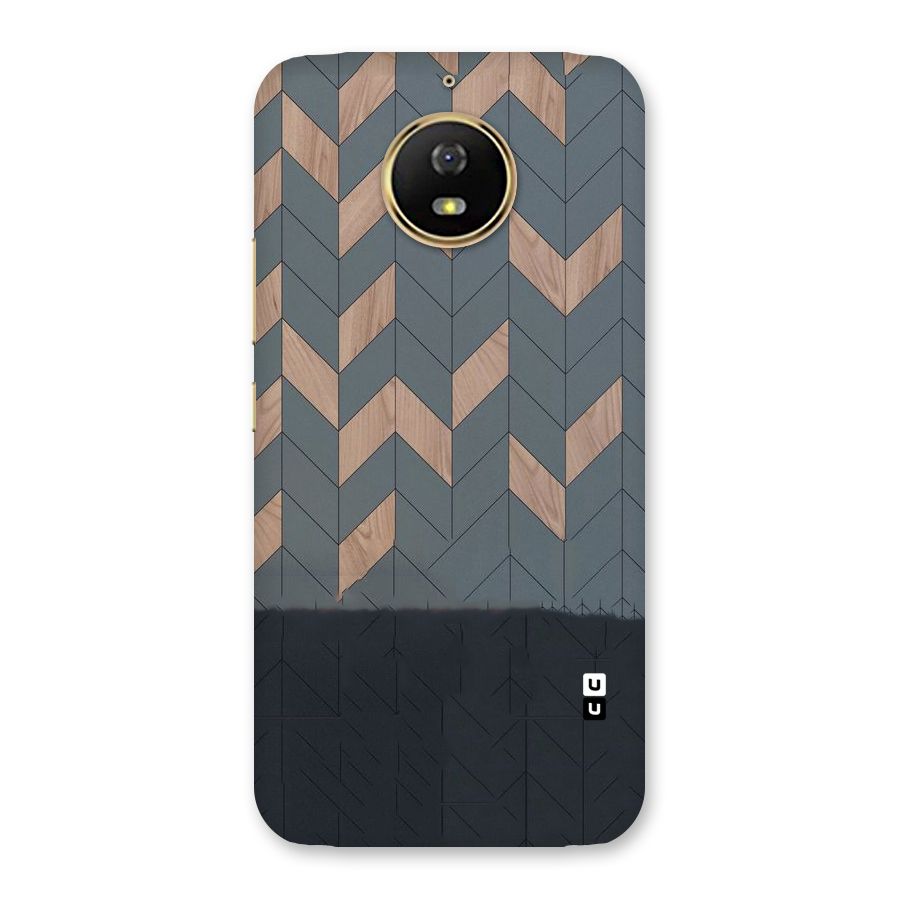 Greyish Wood Design Back Case for Moto G5s