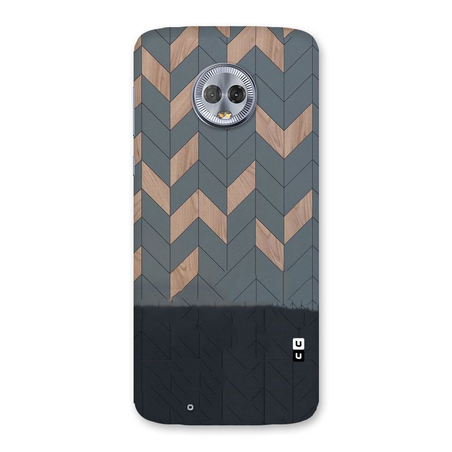 Greyish Wood Design Back Case for Moto G6